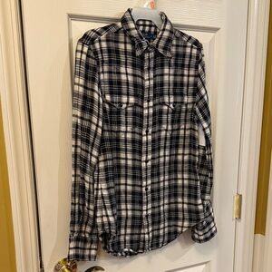 Polo by Ralph Lauren Black and White Plaid Long Sleeve Shirt